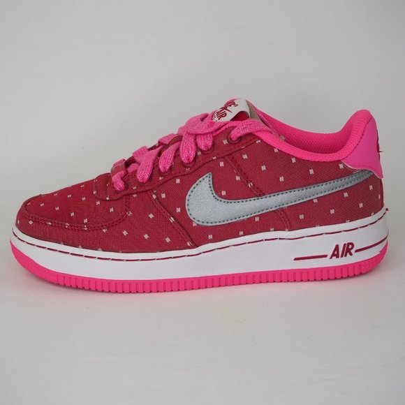 Nike Air Force 1 GS Girls Shoes Dark Red - Picture 3 of 12